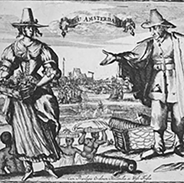 Historic picture of Indians and Settlers